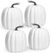 4PCS Big White Pumpkins Faux Foam Harvest Pumpkins for Fall Autumn Thanksgiving Seasonal Holiday Decor Decorations (White)